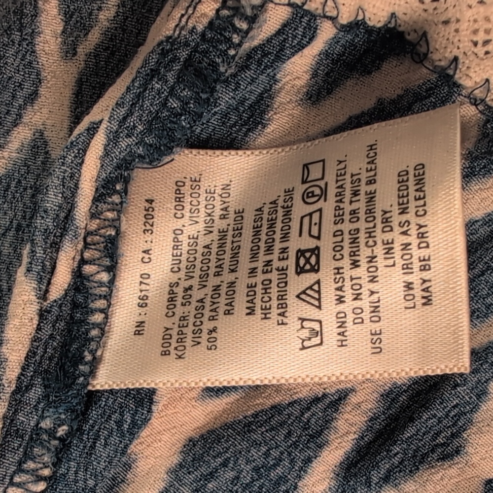 Anthropologie HD in Paris Blue & Cream Geometric Print Dress Size 6 - Picture 6 of 7